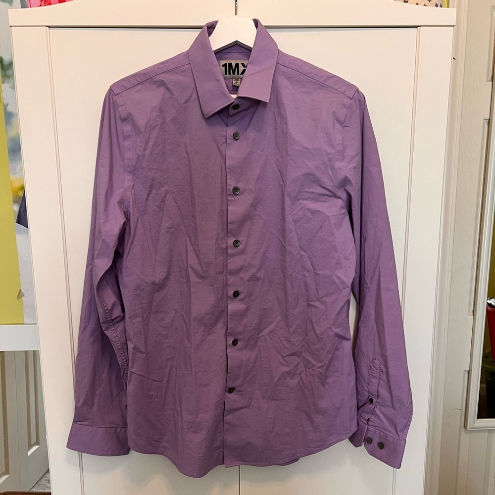 Men’s shirts good condition, purple, Express 1MX MEDIUM 15-15 1/2